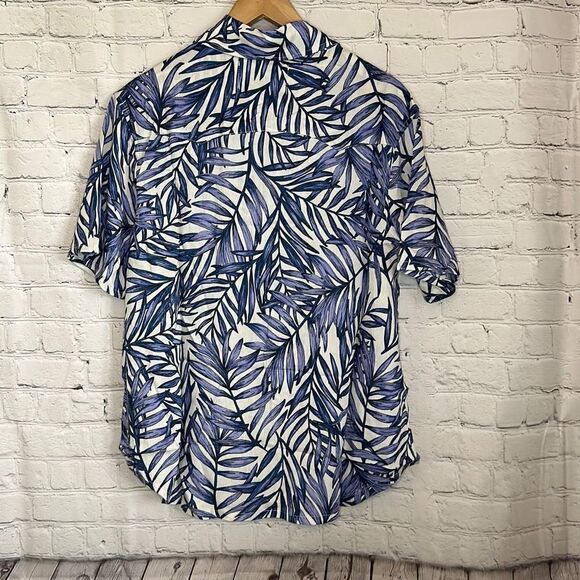 Sandrine Rose Free People Hawaiian Style Bali Snap Short Sleeve size small - Picture 5 of 6